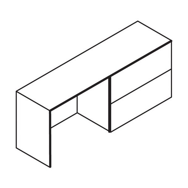 Groupe Lacasse Credenza, Straight Handle, 72inWx20inDx29inH, Sahara LAS71DS2072LFR - main